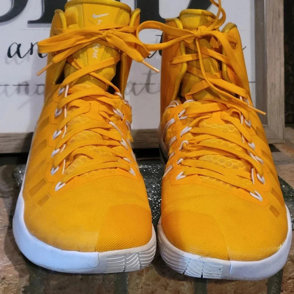 Nike Hyperdunk 2016 TB Yellow White Mens Sz 17 #856483 771 - Picture 2 of 6